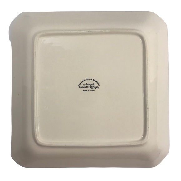 SANGO Sweet Shoppe Christmas Snowman by Sue Zipkin Square Candy Dish #0996-97 - Picture 3 of 7